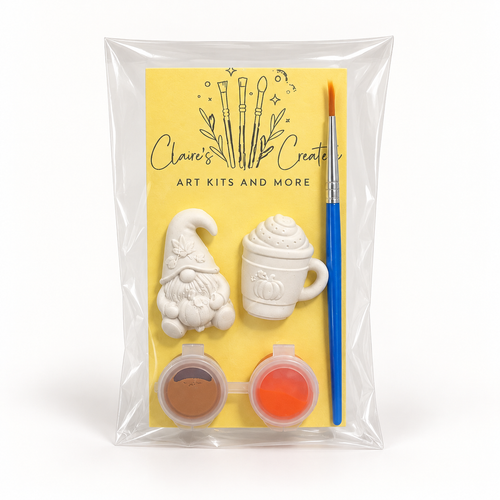 Autumn Gnome & Cocoa Paint-Your-Own Plaster Kit by Claire's Creatives