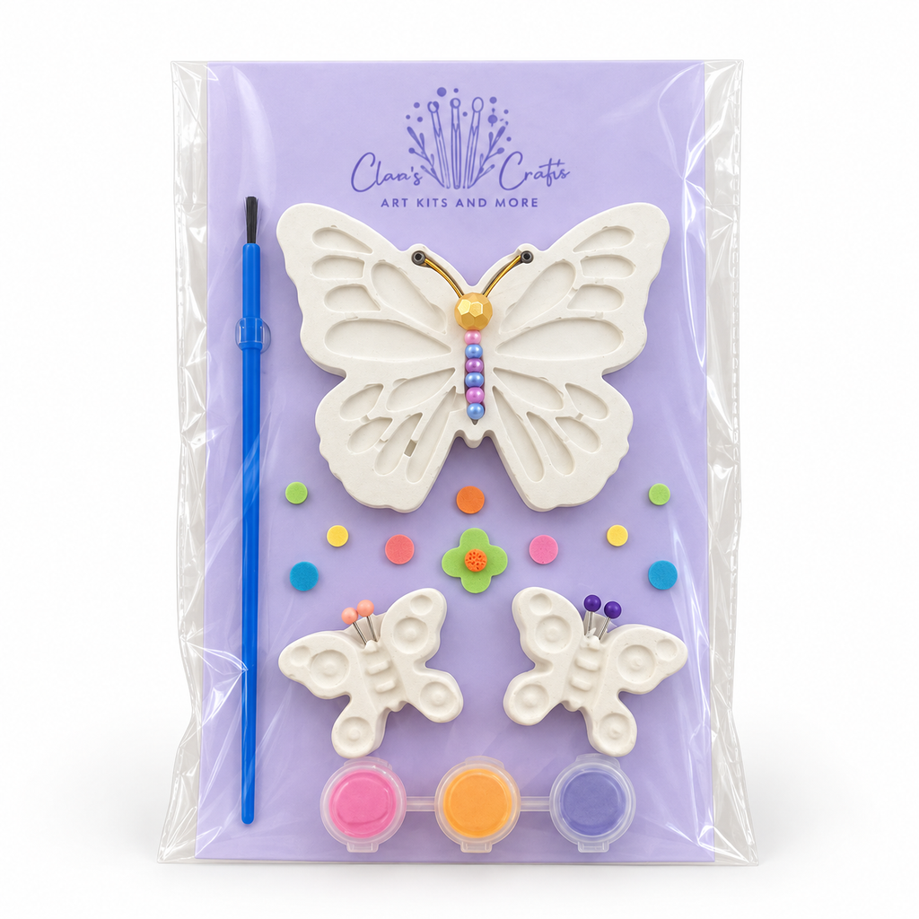 Butterfly Trio Paint-Your-Own Plaster Kit by Claire's Creatives
