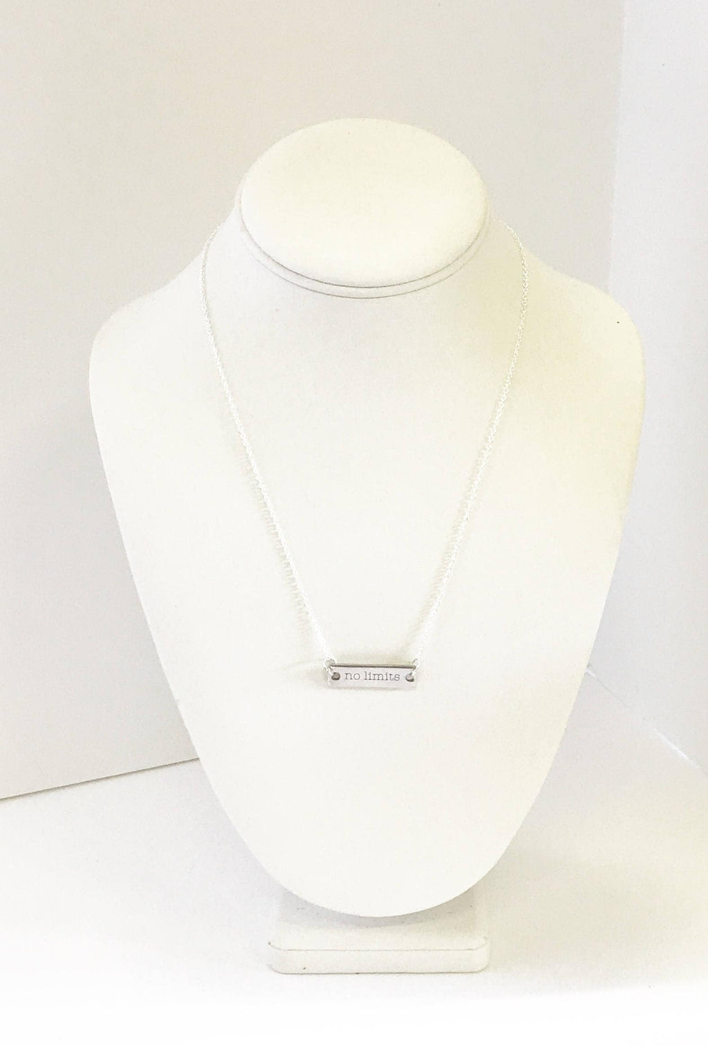 No Limits Connector Bar Necklace, Gift for Daughter, Motivational Jewelry For Her, Achievement Inspirational Necklace Jewelry Gift For Wife