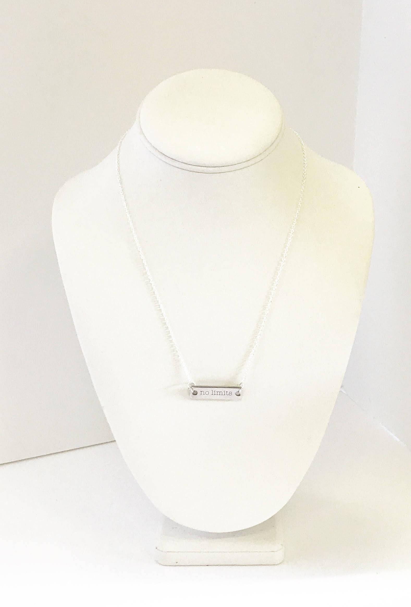 No Limits Connector Bar Necklace, Gift for Daughter, Motivational Jewelry For Her, Achievement Inspirational Necklace Jewelry Gift For Wife