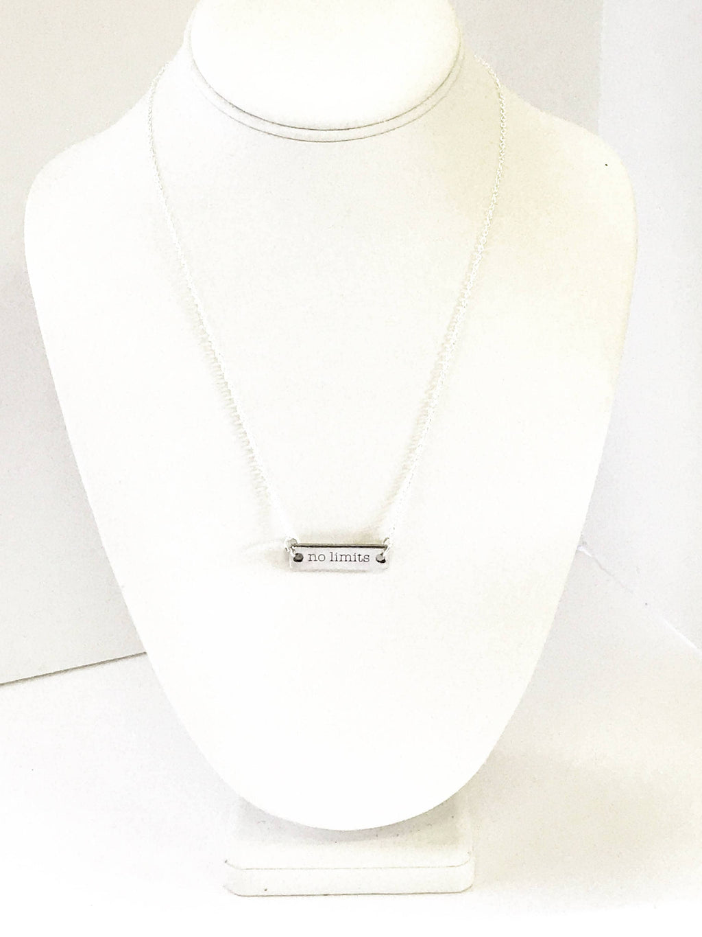 No Limits Connector Bar Necklace, Gift for Daughter, Motivational Jewelry For Her, Achievement Inspirational Necklace Jewelry Gift For Wife