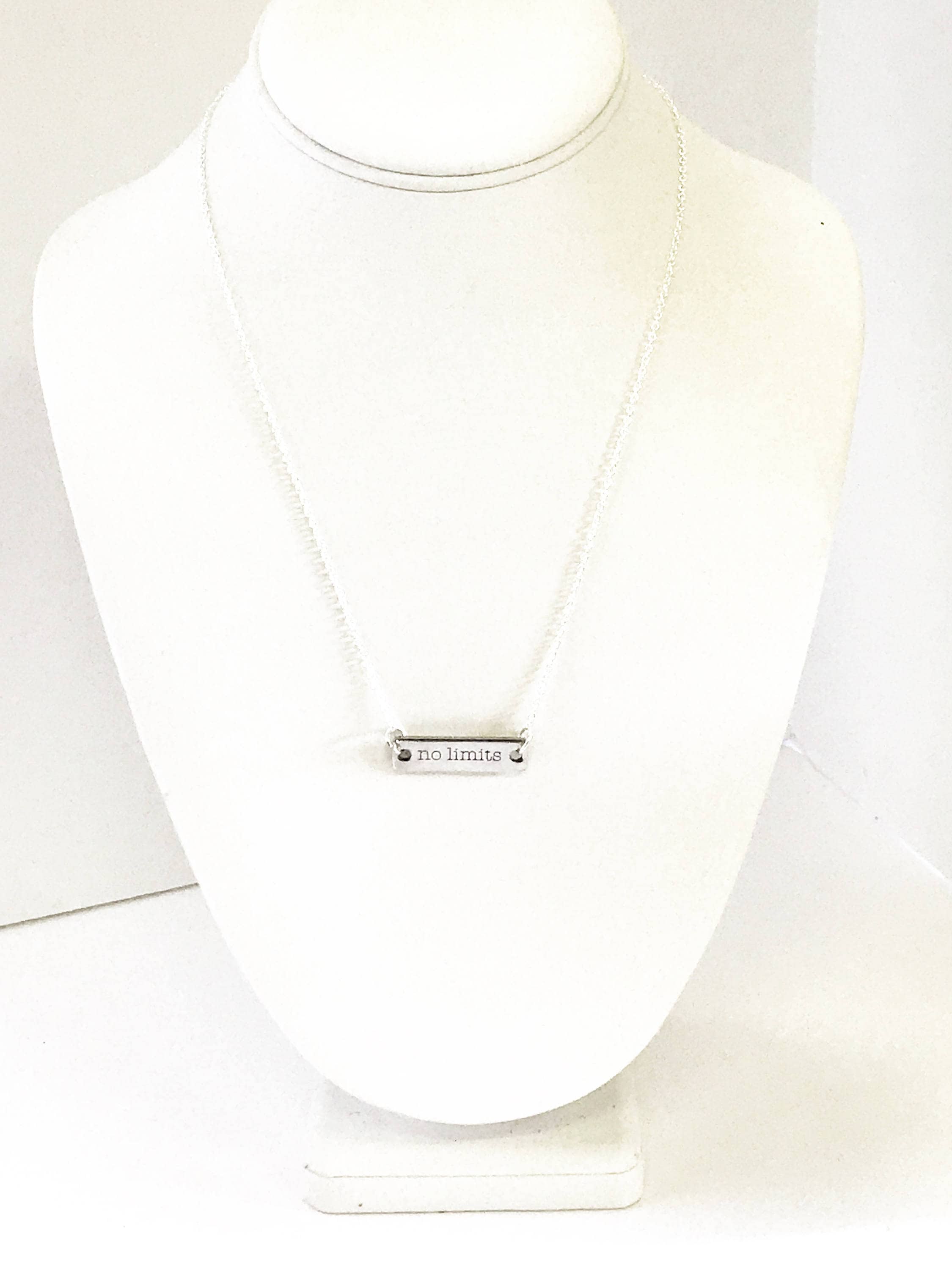 No Limits Connector Bar Necklace, Gift for Daughter, Motivational Jewelry For Her, Achievement Inspirational Necklace Jewelry Gift For Wife