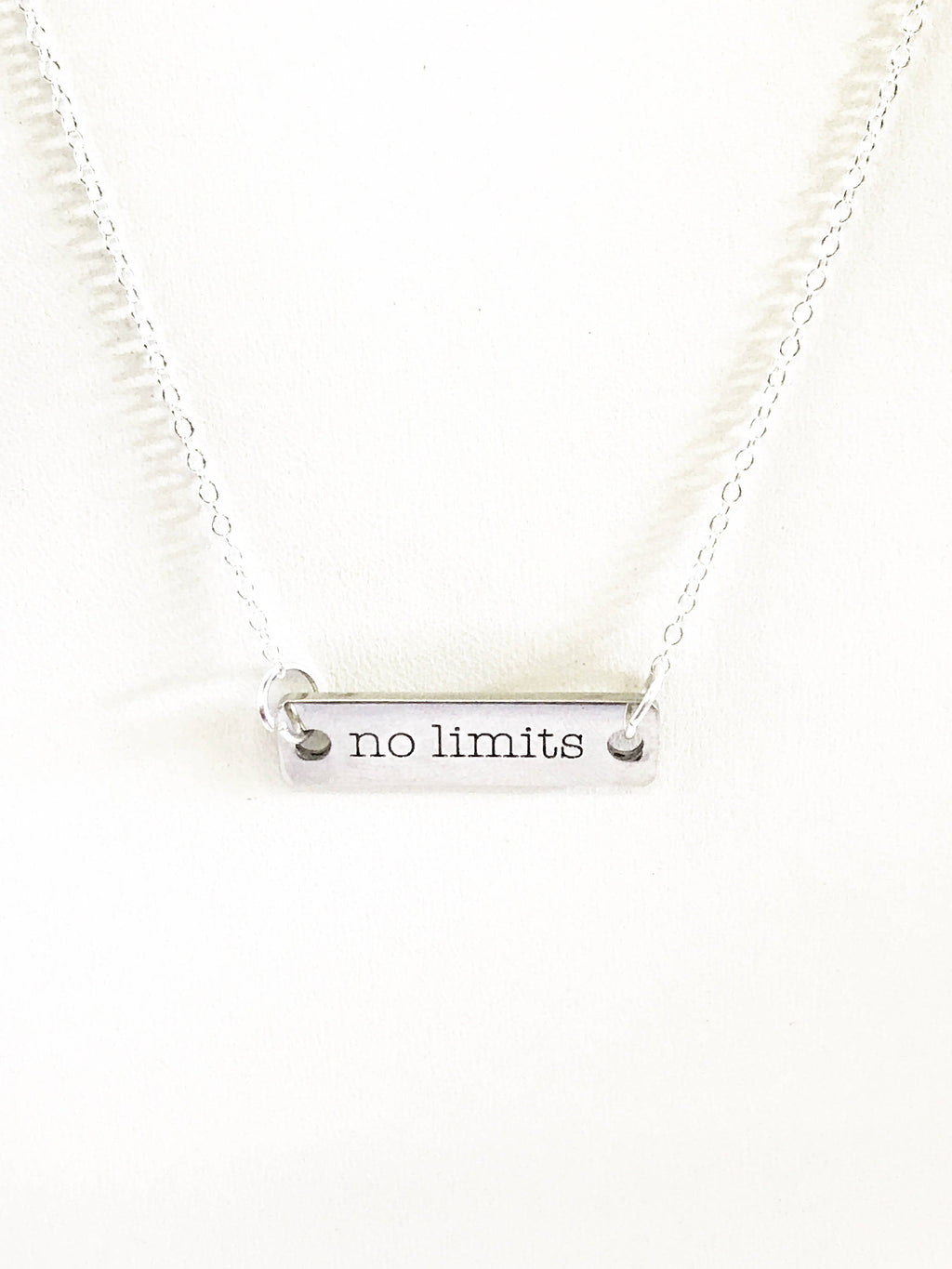 No Limits Connector Bar Necklace, Gift for Daughter, Motivational Jewelry For Her, Achievement Inspirational Necklace Jewelry Gift For Wife