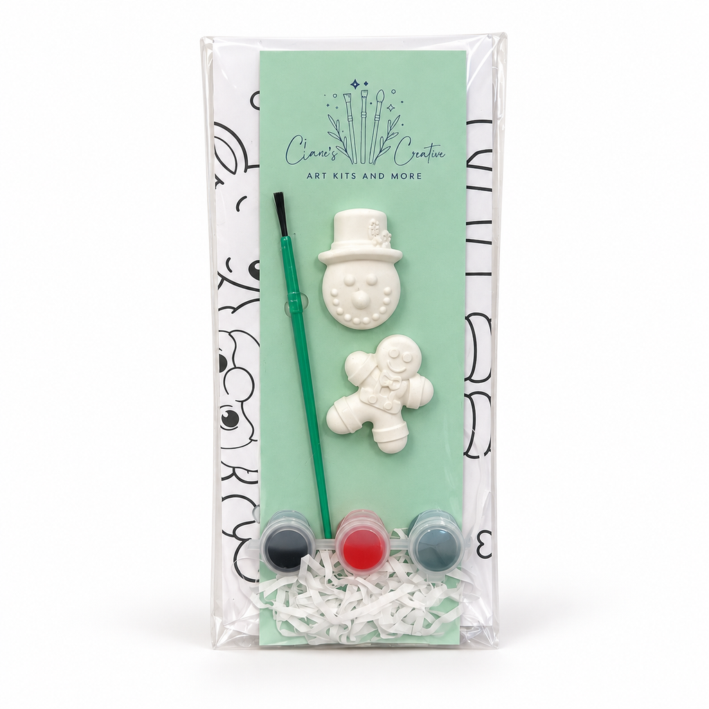 Snowman & Gingerbread Paint-Your-Own Plaster Kit by Claire's Creatives