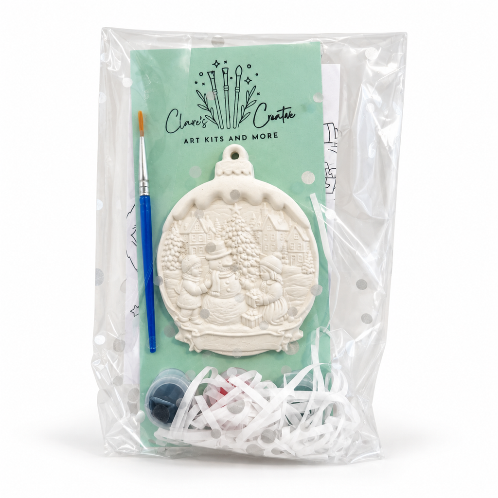 Snowy Village Ornament Paint-Your-Own Kit by Claire's Creatives